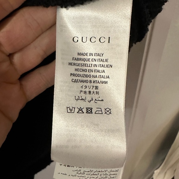 Gucci Black Cotton Sweatshirts with hood Size M NWOT - Picture 4 of 11